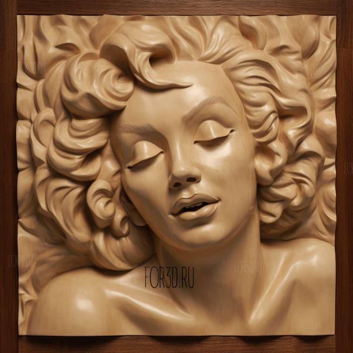 marilyn monroe 1 stl model for CNC